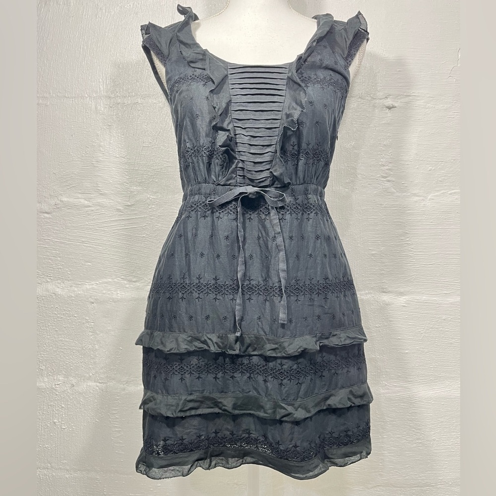 J. CREW LITTLE BLACK DRESS WITH RUFFLE DETAIL - Picture 4 of 16